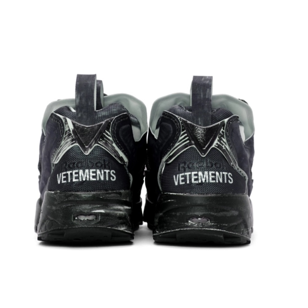 Vetements x Reebok Black Edition Instapump Sneakers - Unisex Men 7 Women 9